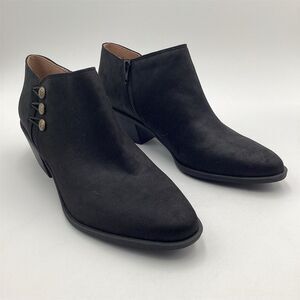Life‎ Stride Soft  System Women's Black Suede Ankle Boots Size 10 M